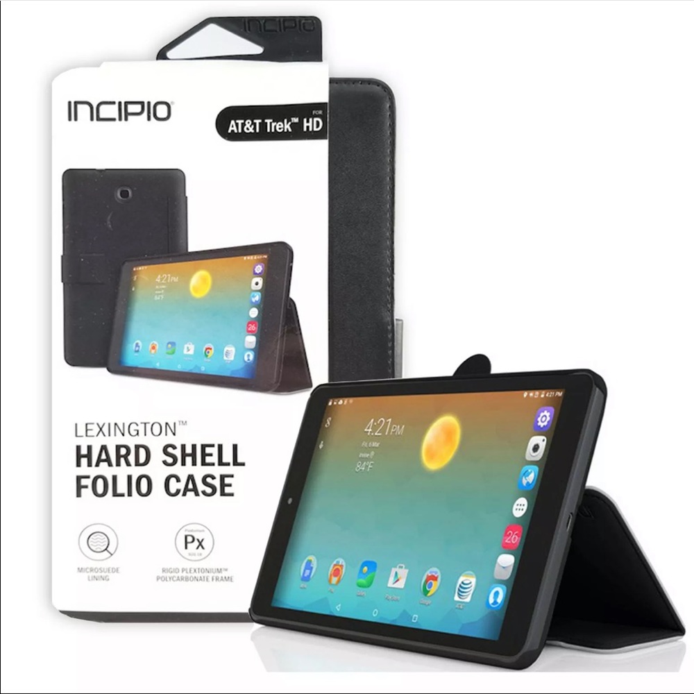 Incipio Lexington Hard Shell Folio Case for Trek HD - Black